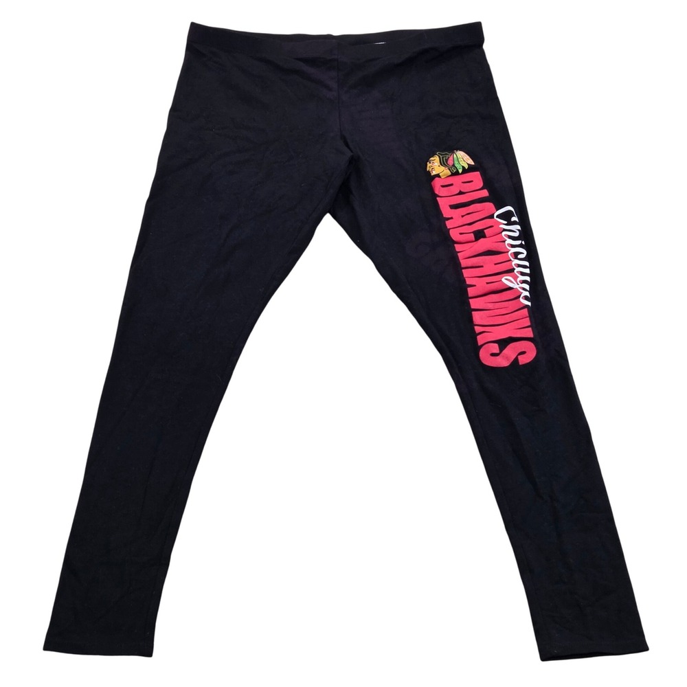 Concepts Sport NHL Chicago Blackhawks Leggings Black Womens Size M